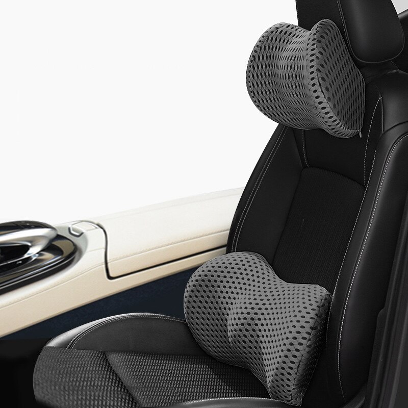 Ademend Geheugen Katoen Fysiotherapie Lumbale Kussen Taille Voor Autostoel Rugpijn Ondersteuning Kussen Bed Sofa Kantoor Slaap Kussens: 03 Set