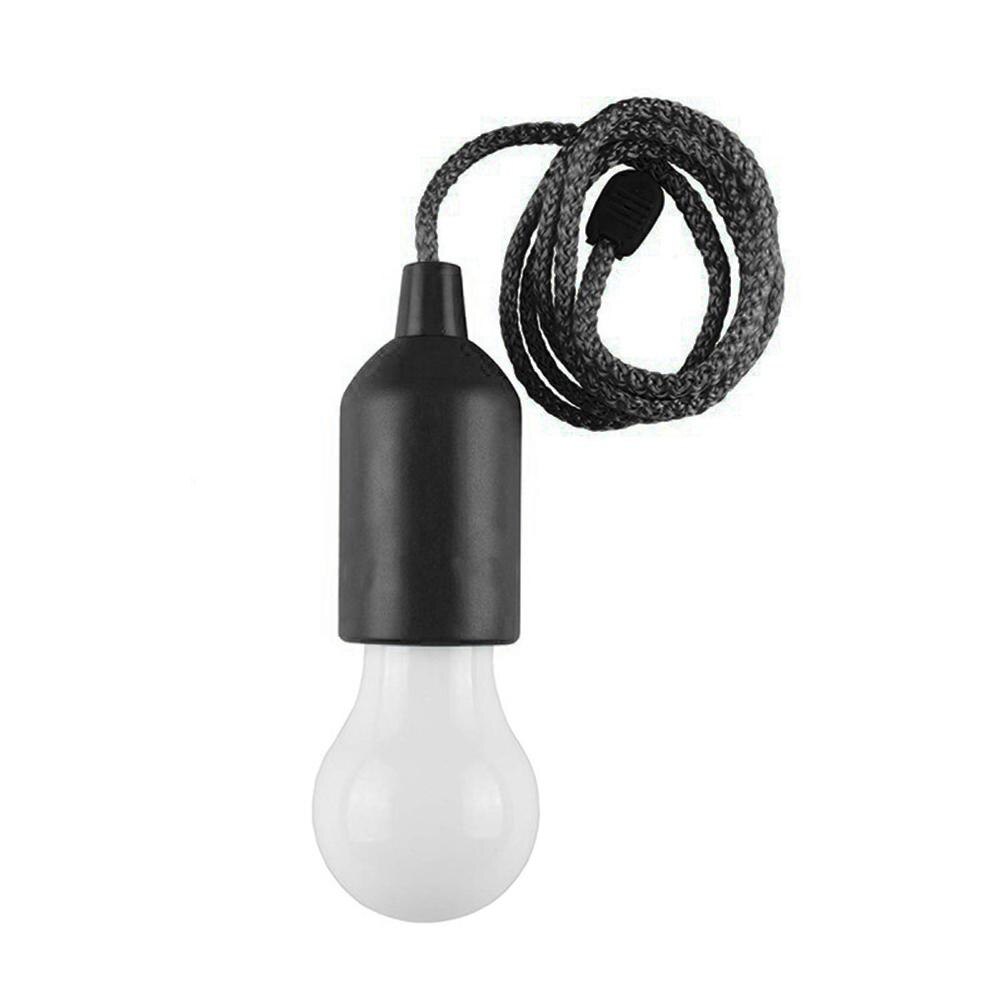 Creatieve Opknoping Lichten Outdoor Camping Tent Lamp Batterij Aangedreven Cord Lamp Hanglamp Tuin Licht Woondecoratie: Black