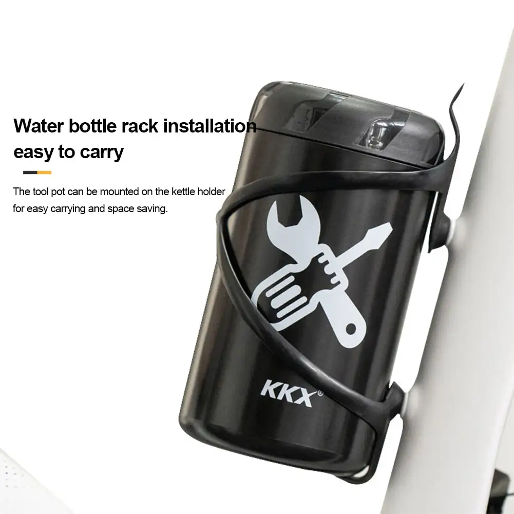 Caja de herramientas para bicicleta, Kit de reparación de cápsulas impermeable, bolsa de almacenamiento para soporte de portabotellas, accesorios para ciclismo de montaña y carretera