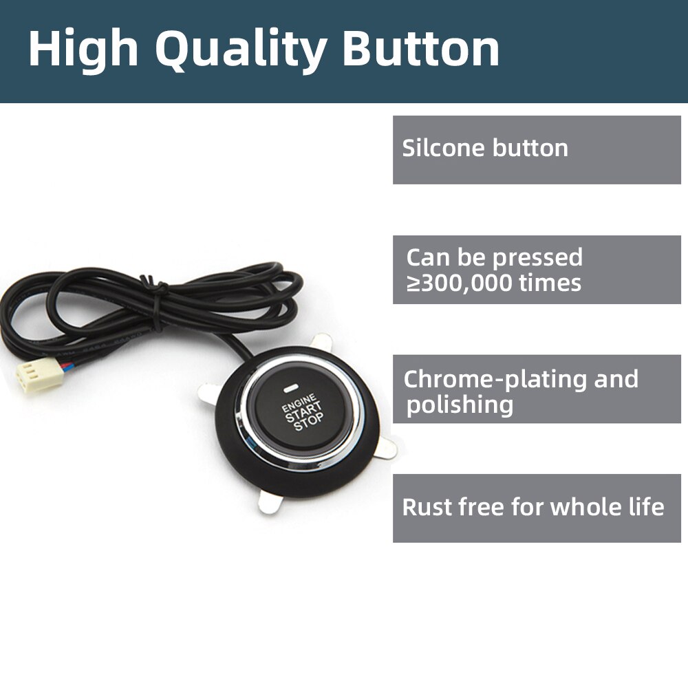 Sinovcle Car Alarm Remote Control Car Keyless Entry Engine Start Alarm System Push Button Remote Starter Stop Auto