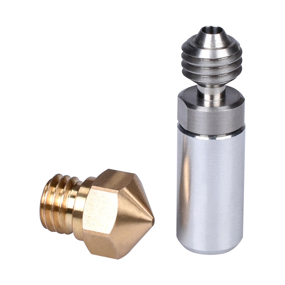 Swiss MK10-Kit de Hotend de Metal, garganta de rotura de calor MK10, boquilla de latón, tubo térmico, bloque de enfriamiento ranurado para piezas de impresora 3D