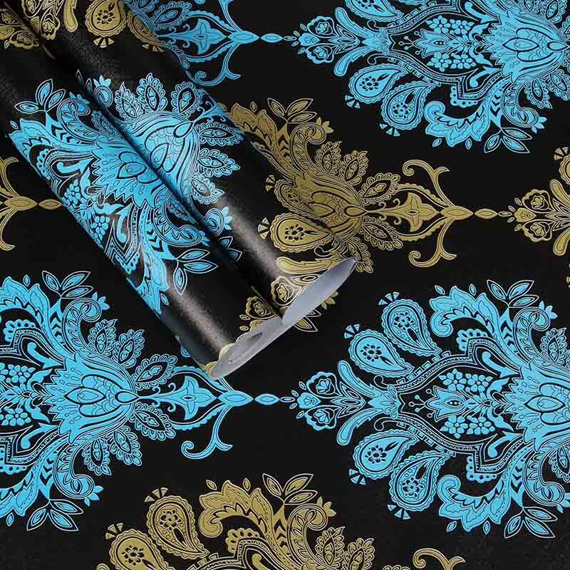 Retro Self Adhesive Wallpaper European style wall paper roll Flower vine wallcovering luxury wallpaper floral papel de parede