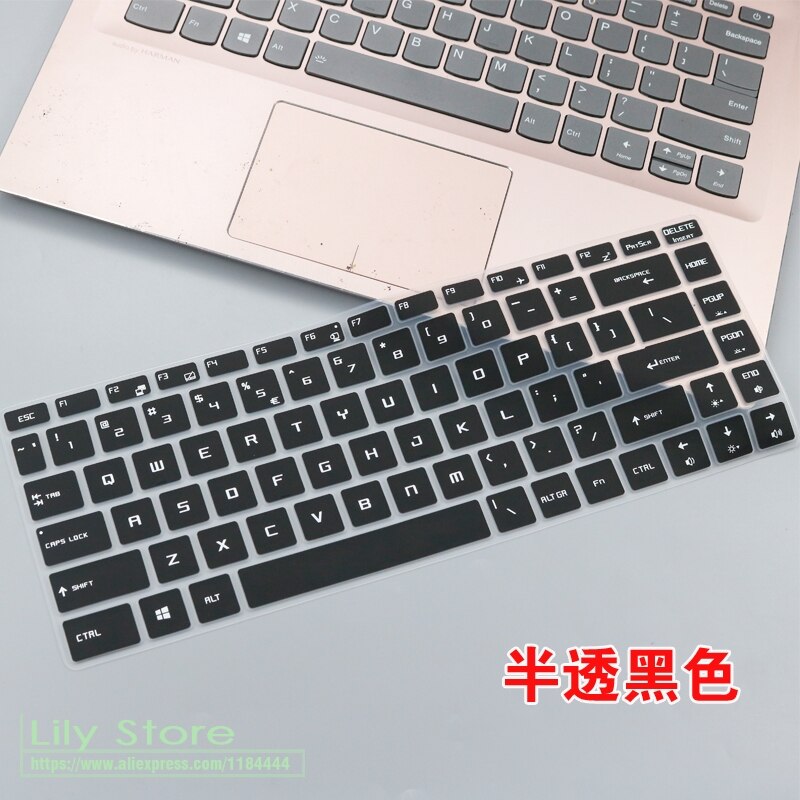 Funda de silicona para teclado de ordenador portátil, para MSI modern 14 A10M A10RB A10RAS 14 pulgadas: black