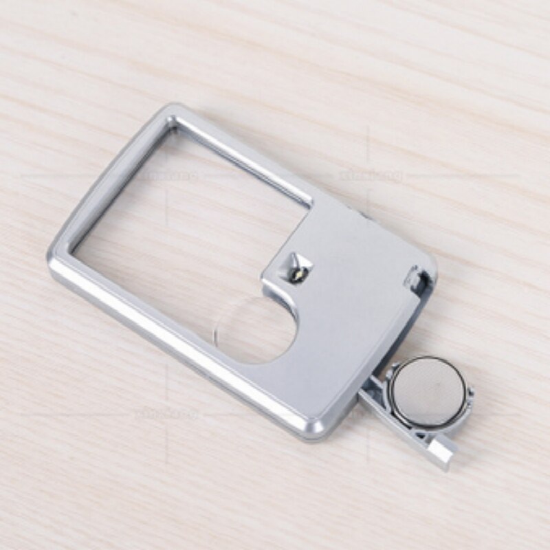 Loupe de carte de crédit avec étui en cuir léger, Loupe Ultra-mince Portable carré avec