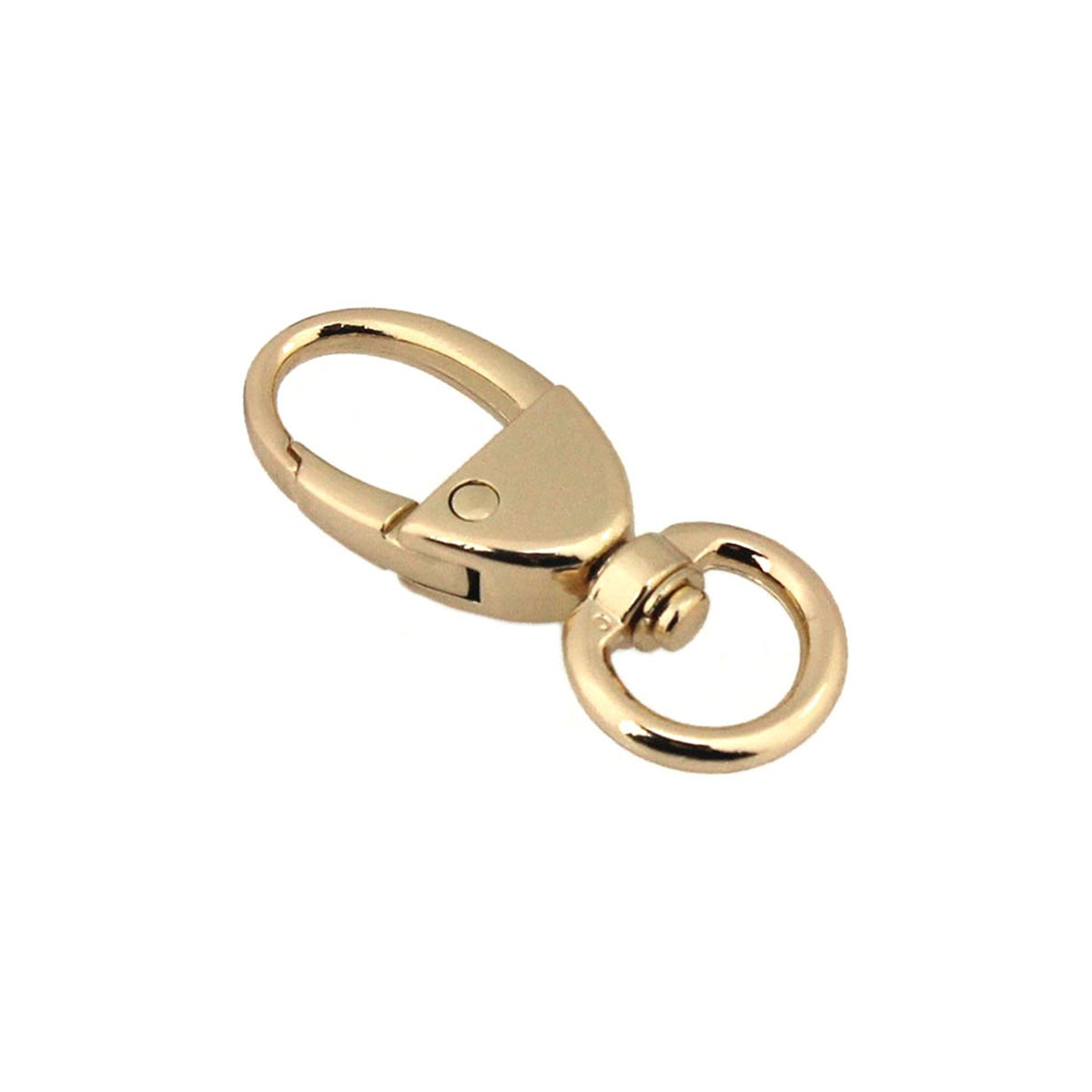 1pcs Metal Style Swivel O-ring Eye Snap Hook Trigger Clasps Clips for DIY Leather Craft Bag Strap Belt Webbing Keychain 12mm: Gold