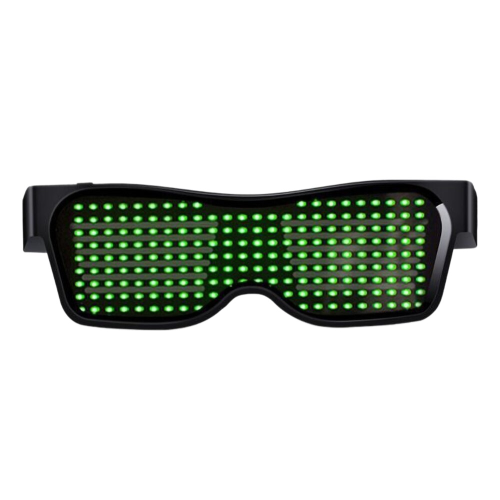 Bluetooth Programmable Text USB Charging LED Display Glasses Dedicated Nightclub DJ Festival Party Glowing Toy Supplies: G