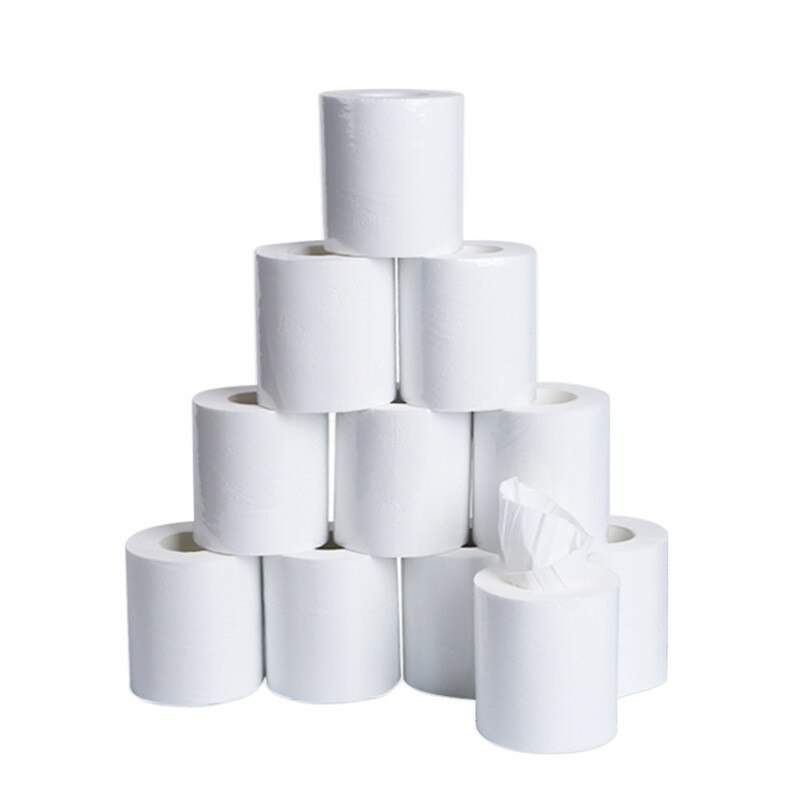 Jumbo rulle toiletpapir oprindeligt træ blødt toiletpapir papirmasse hjem rullende papir stærk vandabsorption: 10 stk