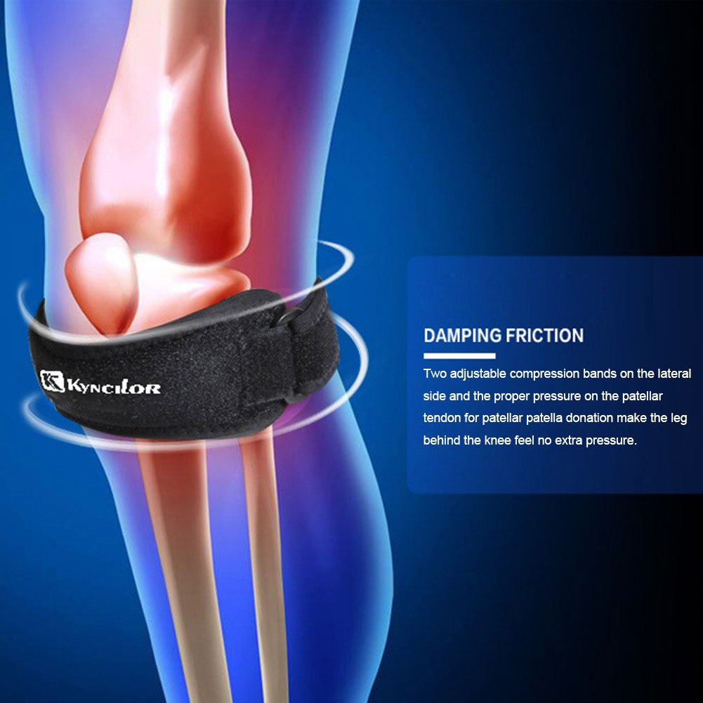 Zachte brace kniebeschermer riem verstelbare ademende patellapeesband bescherming ondersteuningspad whshopping