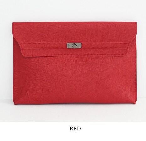 Pu leather notebook nettbrettveske laptop koffert manager bag kontordokumenter bag for ipad nettbrett med lomme inni: Rød