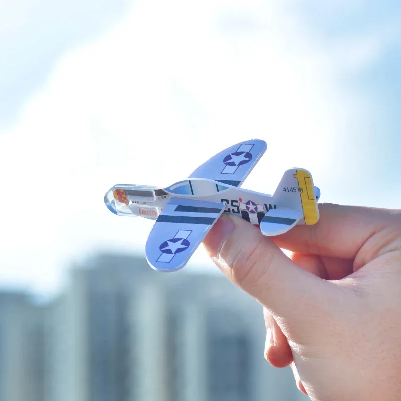 20-100 unids/bolsa planeadores aviones espuma montar avión juguetes niños de cumpleaños favores de premios escolares rellenos de