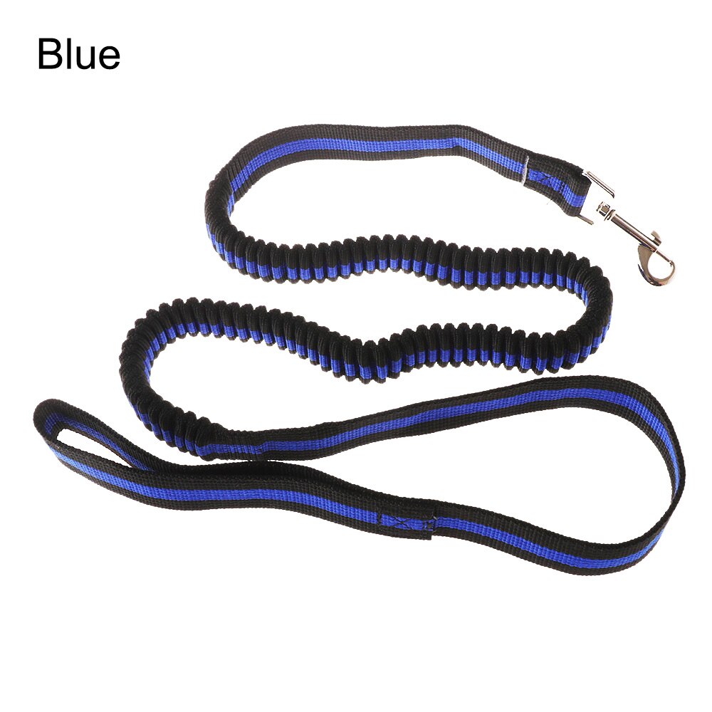 120cm Hond Wandelen Elastische Bungee Leash Hand Gratis Honden Riemen Met Handvat Puppy Kraag Outdoor Huisdier Running Training Leads: Blauw