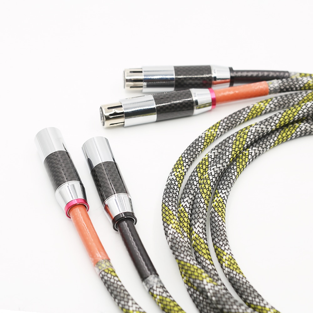 1 Pair HIFI XLR interconnect Cable Hi-end XLR Male to Female Audio Cable with XLR Silver-plated Plug Connector