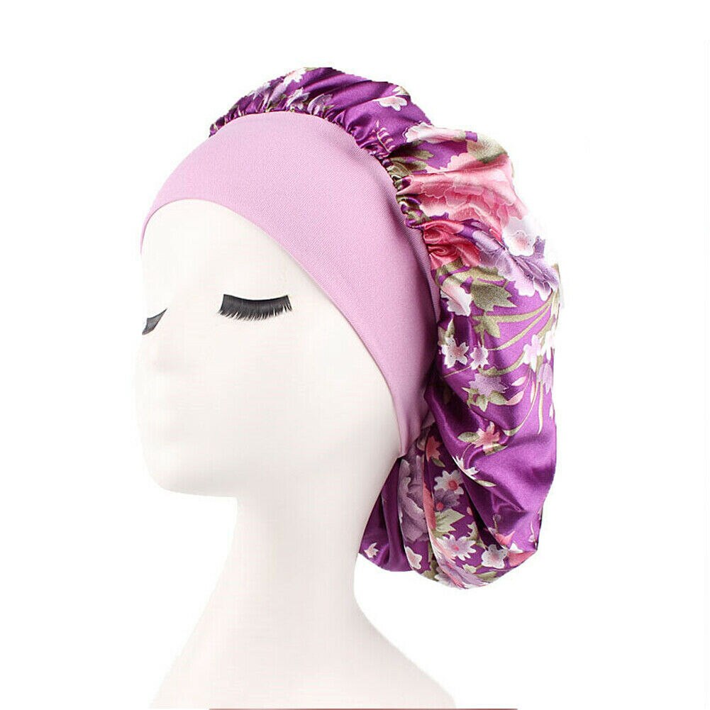 1pc dusjhett silke natt søvn lue hår panser hatt hodetrekk sateng turban dårlig produkt: Stil b
