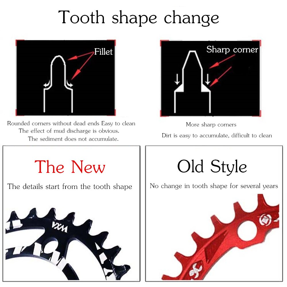 Vxm ronde 96 bcd kettingblad mtb fiets 32t 34t 36t 38t crankstel tandplaat onderdelen voor shimano  m4000 onderdeel van de haomeng tandplaat