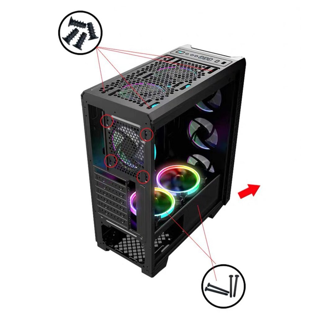 12Cm Dual Aurora Dual Diafragma Fan Rgb Case Fan Pc Case Fan Glare Coolercase Verstelbare Computer Koelventilator