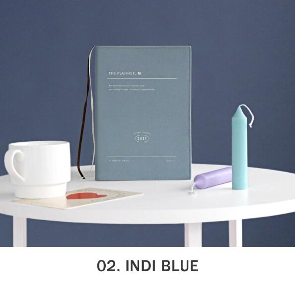 le planificateur Cool bref bureau mensuel hebdomadaire Agenda 176P 148*203*15mm planificateur cahier Journal: 02 Indi blue