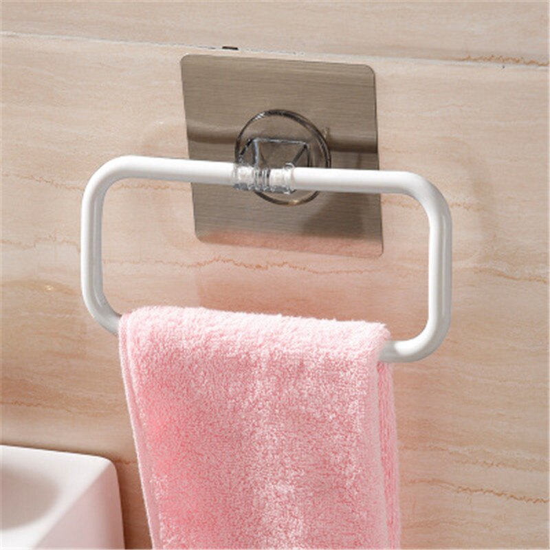 Home Storage Suction Cup Wall Hanger Durable Storage Rack Bathroom Towel Rack For Scarves Bathroom Organizer Towel Holder Bar