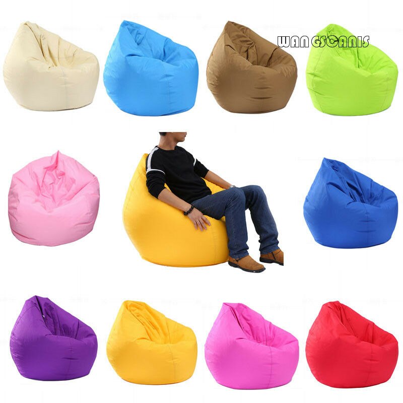 Large Bean Bag Gamer Beanbag Adult Outdoor Gaming Garden Big Arm Chair Unfilled Lounge Home Soft Lazy Cozy Single Sofa Cover