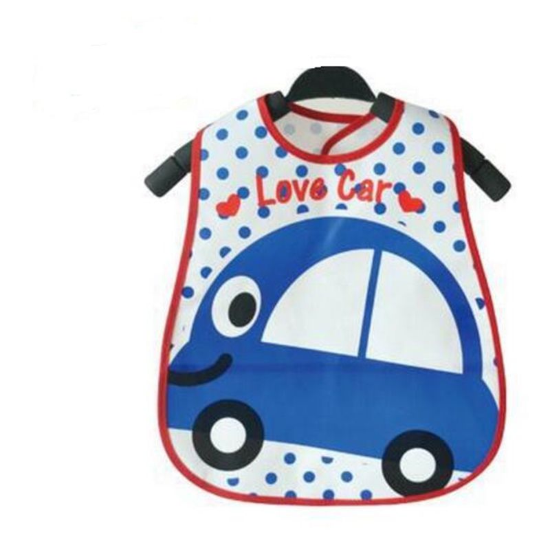 Joli tablier d'alimentation pour bébés | 1 pièce, combinaison imperméable pour bébés nid saliva pour nourrissons enfants alimentation Smock bavette bavette: blue car