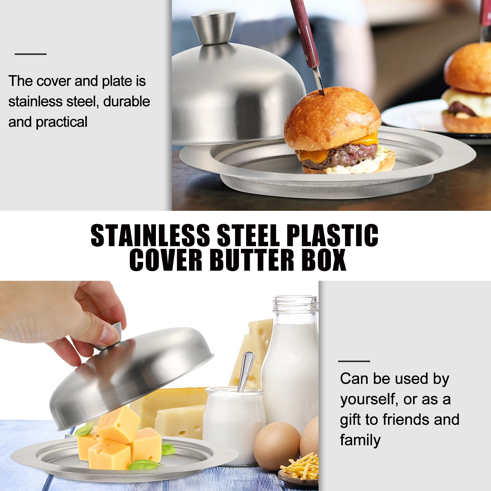 1pc Butter Dish with Cover Durable Nordic Style Butter Keeper Tableware for Hotel