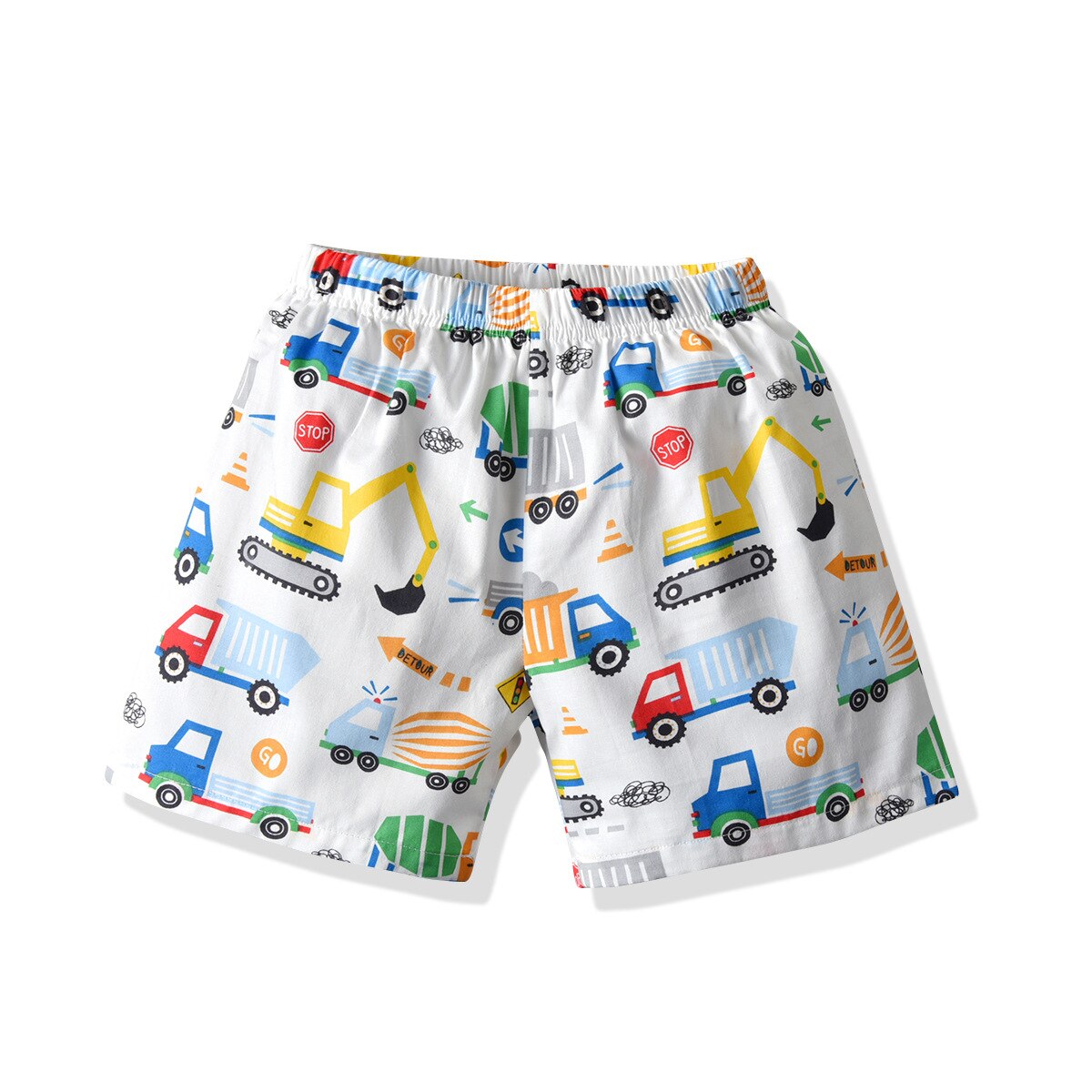 Sommer børn baby drenge strand shorts tegneserie print elastisk høj talje kausal bukser shorts