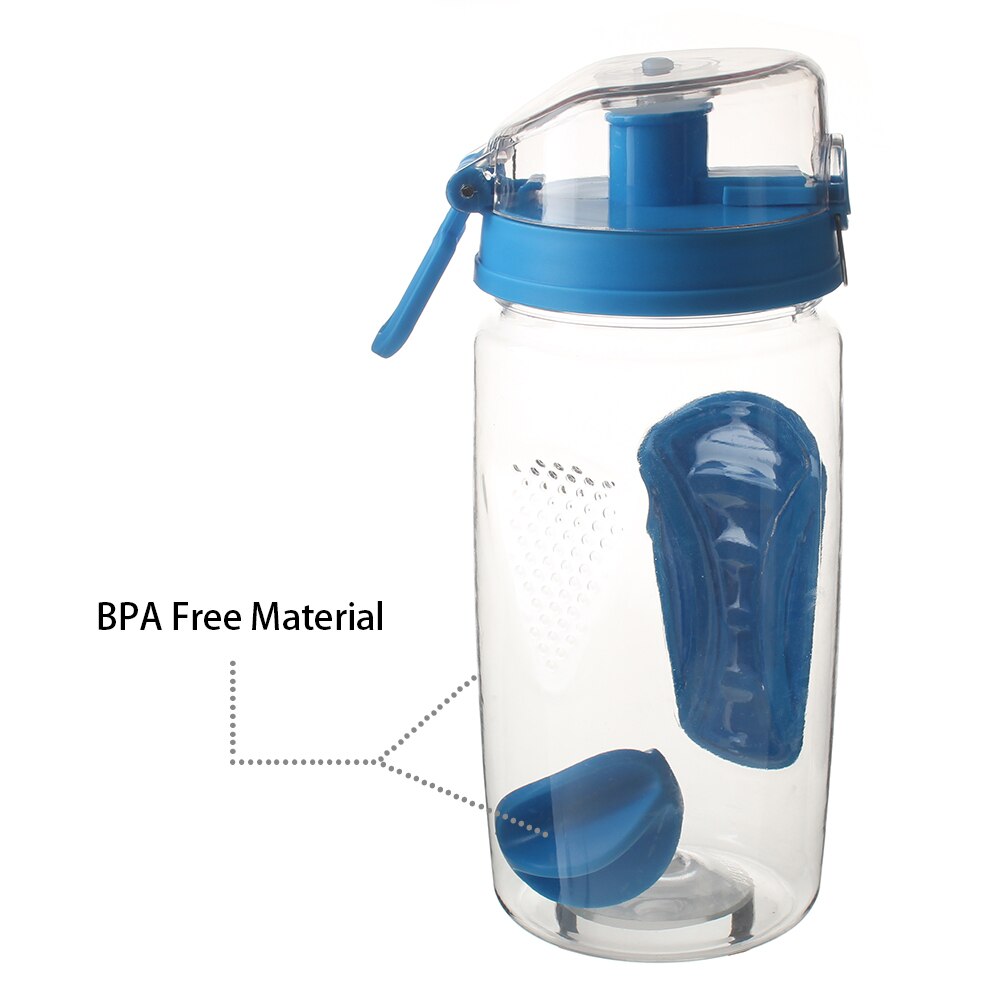 Botella agitadora de proteínas de suero de leche de 750ml, coctelera de nutrición deportiva de plástico, proteína muscular en polvo, botella de agua Vortex