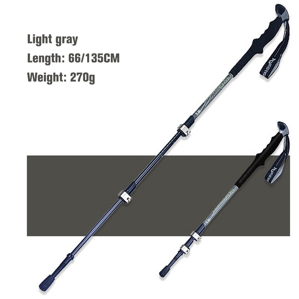 Upgraded Trekking Poles Walking Sticks Hiking Canes Folding Aluminum Walking Pole Nodic Walking Sticks: gray