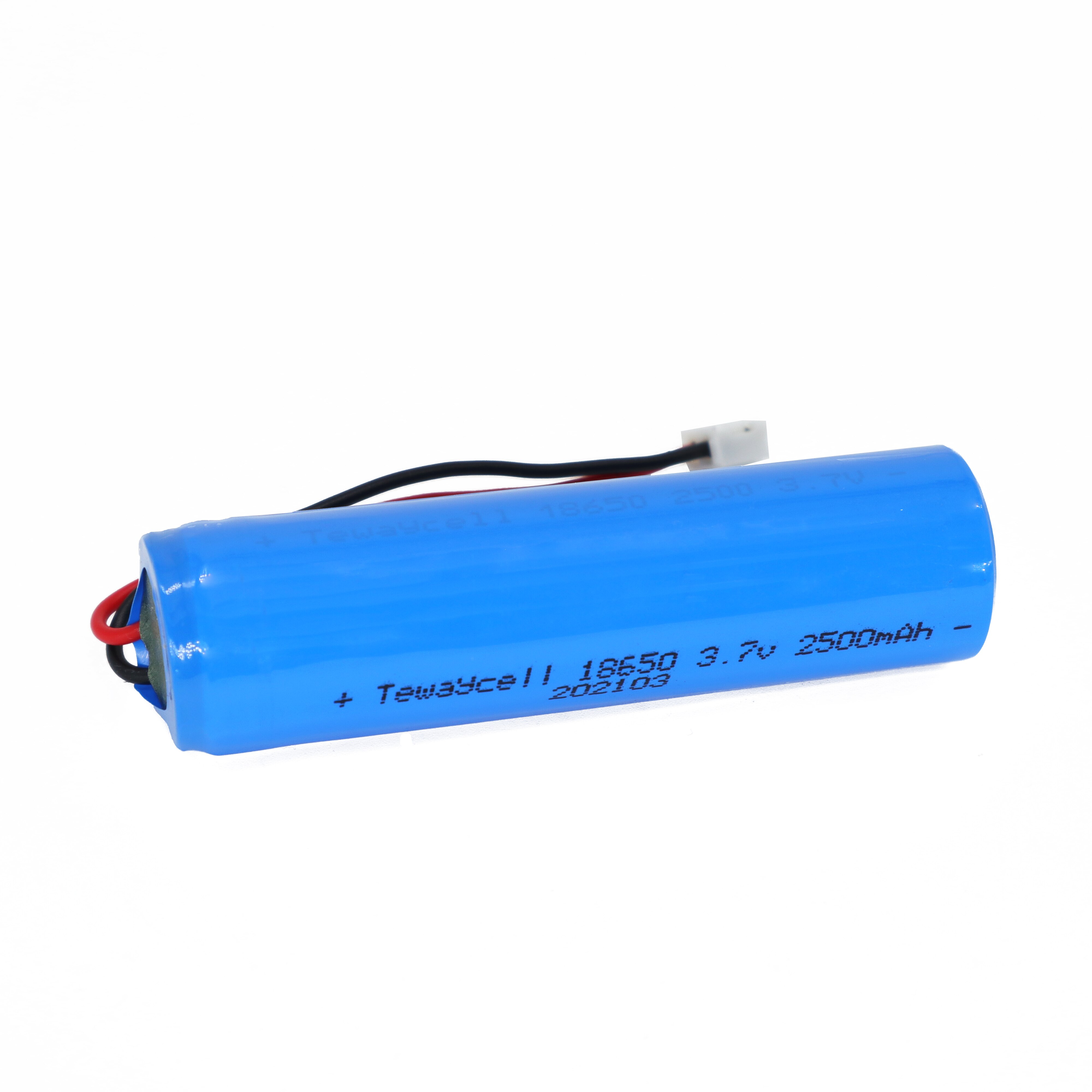 3 stk/parti 3.7v 18650 2500 mah 1 s 1p li-ion batteri med printkabler og jst  ph2.0 stik