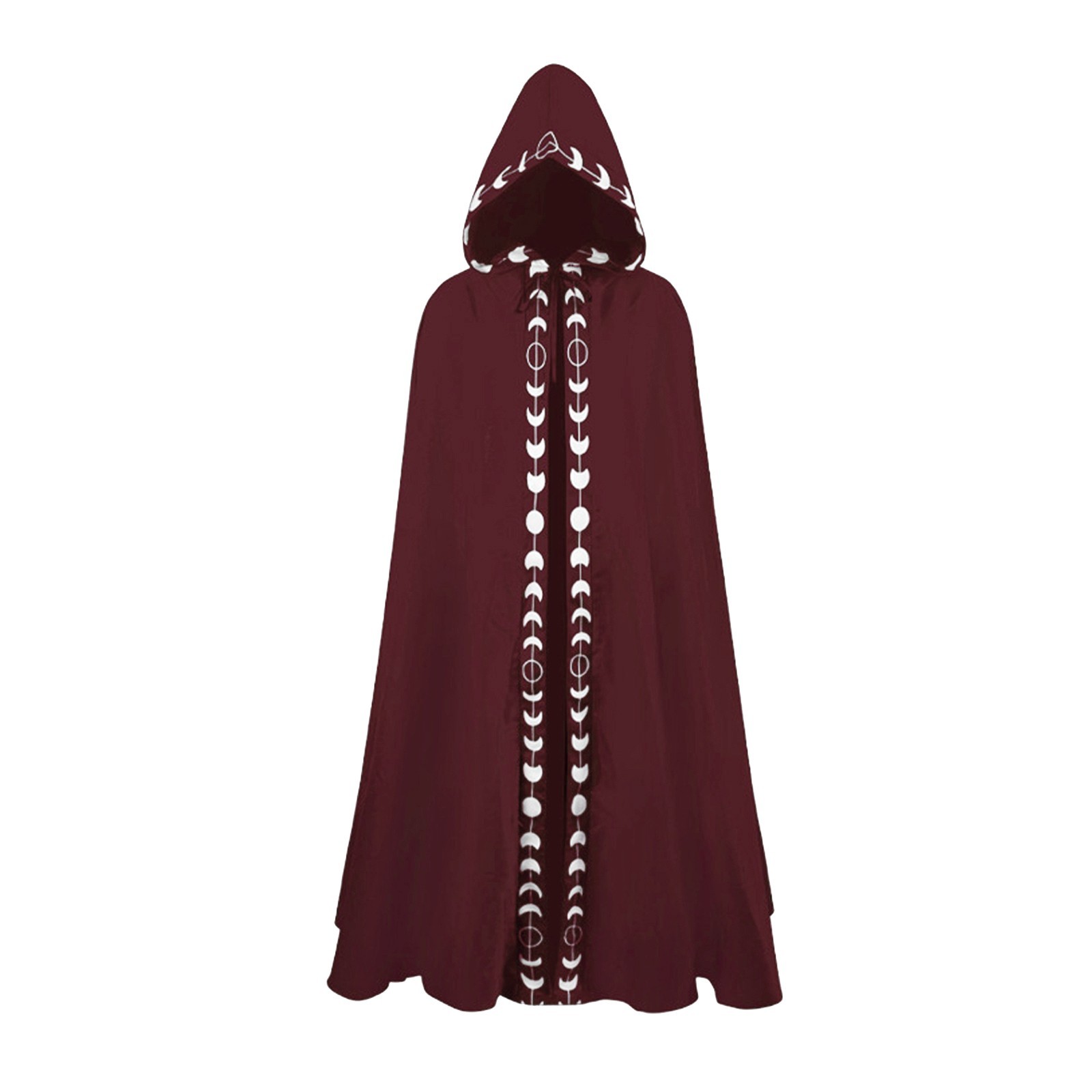 Mantello Cosplay di Halloween medievale cappotto con cappuccio cappotto mantello gotico Vintage Trench lungo Costume Cosplay di Halloween mantello da mago: M / Rosso
