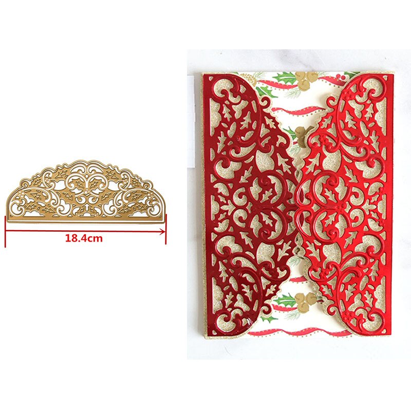 Festooned Retro Rectangle Frames Fancy Edges Christmas Border Metal Cutting Dies for DIY Scrapbooking Cards Crafts Dies: 12