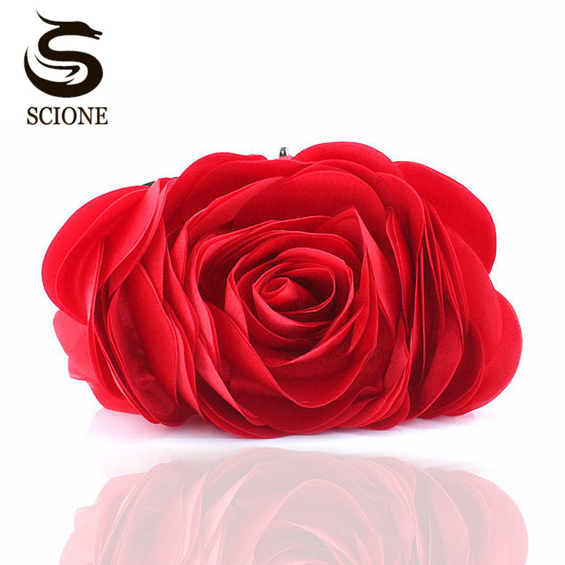Mode Bloem Clutch Bag Vrouwen Bruiloft Handtas Bruids Clutch Portemonnee Avondjurk Koppelingen Party Portemonnee Schouderketting Tas