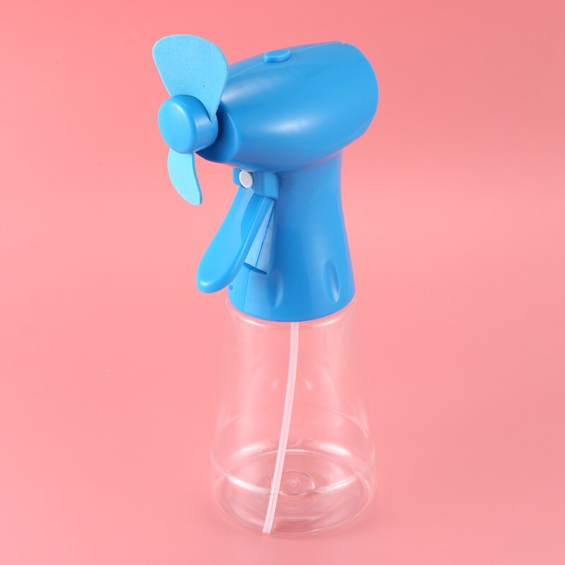 Con agua rociador aerosol ventilador de mano-ventilador de nebulización con la niebla como ventilador pulverizador para botella de agua (300Ml)