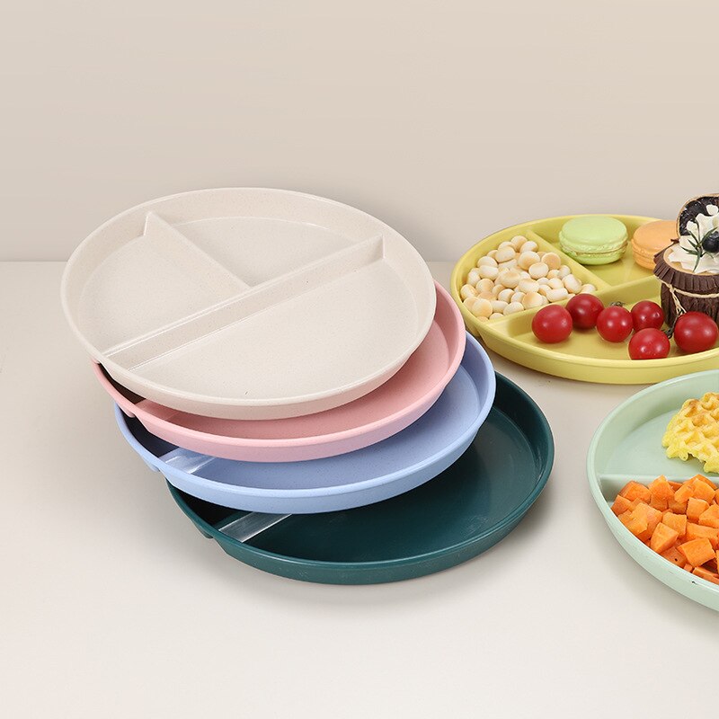 Plato divisor de plástico para desayuno, placa para reducir la grasa, para perder peso