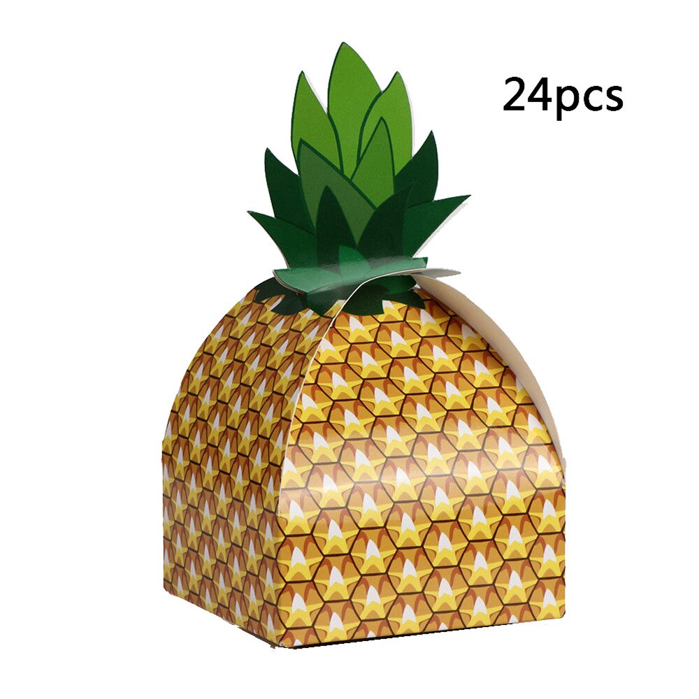 24 Stks/set Papier Ananas Tas Ananas Snoep Zakken Diy Bruiloft Gunsten Dozen Snoep Thuis Birthday Party Benodigdheden