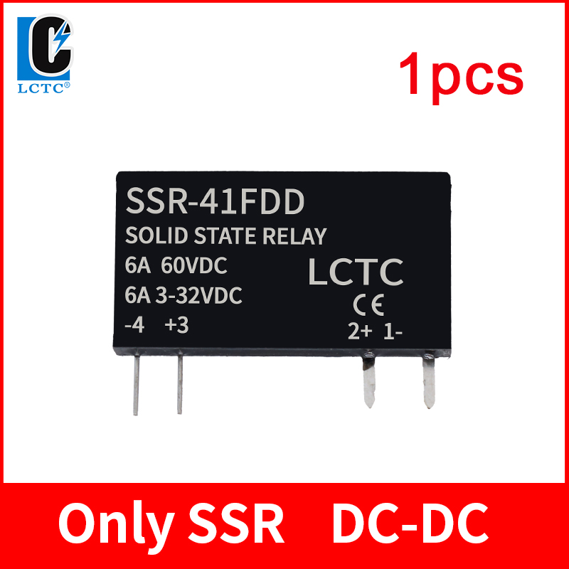 SSR Solid State Relays DC to DC Slim Relay Module 3-32VDC 6A Mini Relay Non-contact DIN Rail Relay SSR-41FDD: Largest