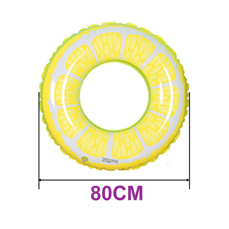 60-90CM anello gonfiabile di nuoto del cerchio del galleggiante dello stagno della frutta per i bambini adulti giocattoli giganti dello stagno del partito della spiaggia del materasso di aria del galleggiante di nuoto: 80CM B
