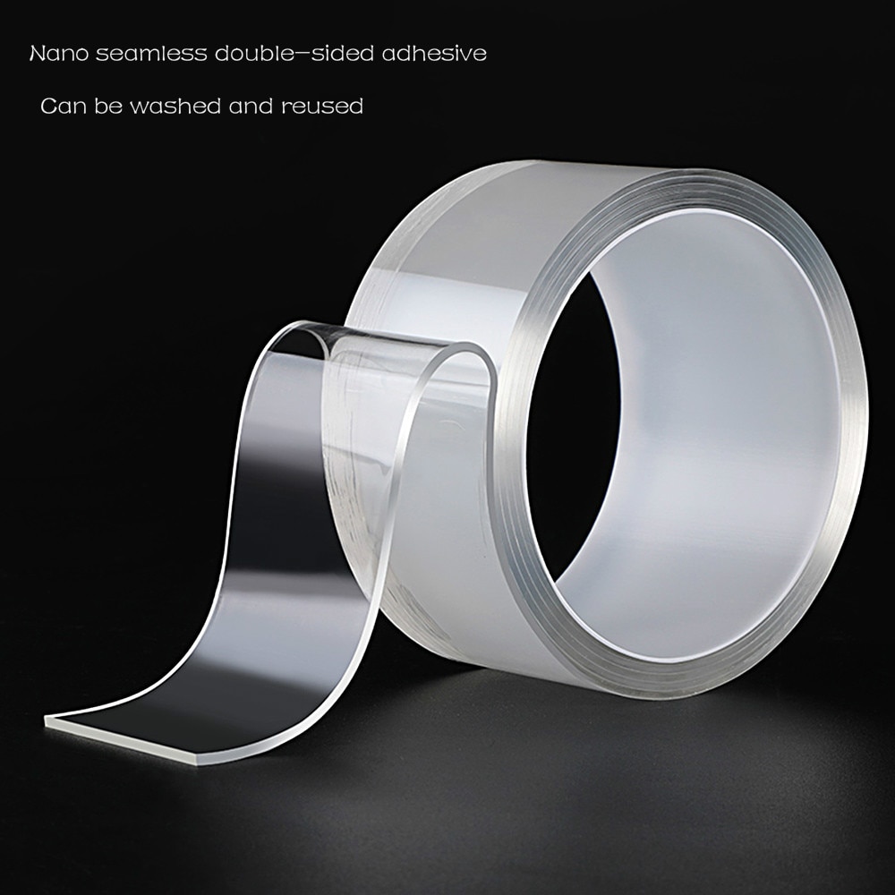 Nano Magic Tape Dubbelzijdige Tape Transparante Notrace Herbruikbare Waterdichte Tape Kan Schoon Home1M/3M/5M
