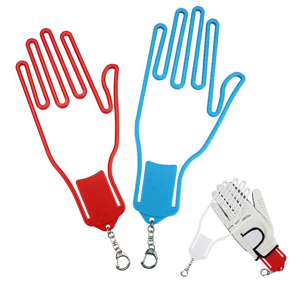 Golf Handschoen Houder Met Sleutelhanger Plastic Handschoen Rack Droger Hanger Brancard 4 Kleuren 1 Pcs