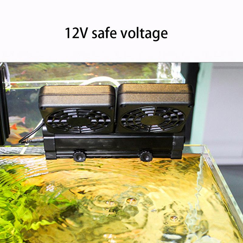 Aquarium Fish Tank Automatic Temperature Control Fan Tank Cooling Aquarium Fan Water Cooling Mute Aquarium Chiller Eu Plug