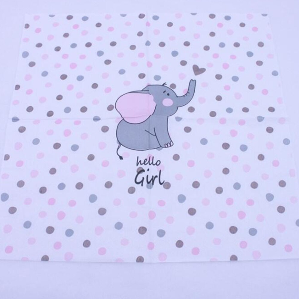 40Pcs Cartoon Olifant Gedrukt Servetten Unieke Papieren Handdoek Tissues Interessante Servet Voor Party Verjaardag Banket Dagelijks Gebruik