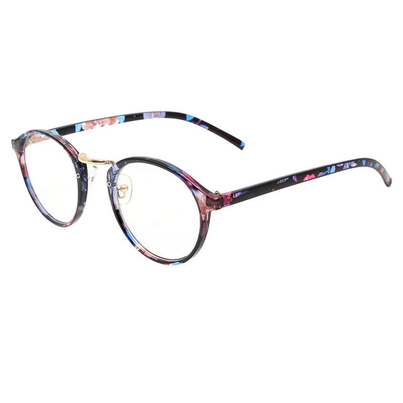 Mode Transparante Ronde Glazen Transparante Frame Vrouwelijke Bril Bijziendheid Bril Mannen Optische Frame Transparant: C2