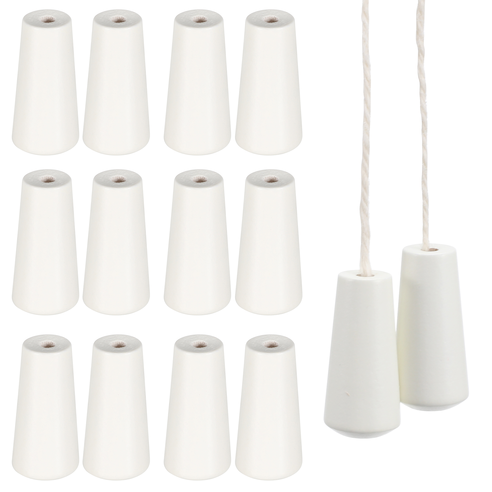 12 Pcs Roller Pendant Pulls Ends Blinds Window Curtain Wooden Hanging Cord Knobs Covers for Home Beaded Lanyard: Default Title