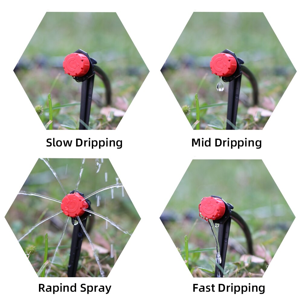 50M Smart Garden Watering System 4/7mm Hose Adjustable Dropper Kit Plant Self Automatic Watering Timer Micro Drip Irrigation Set