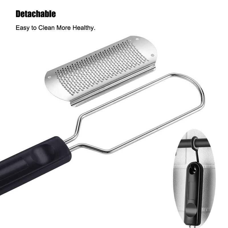 Râpe à pied professionnelle en acier inoxydable, Kit d&#39;outils de pédicure, pour enlever les callosités, Double face, 1/4 pièces