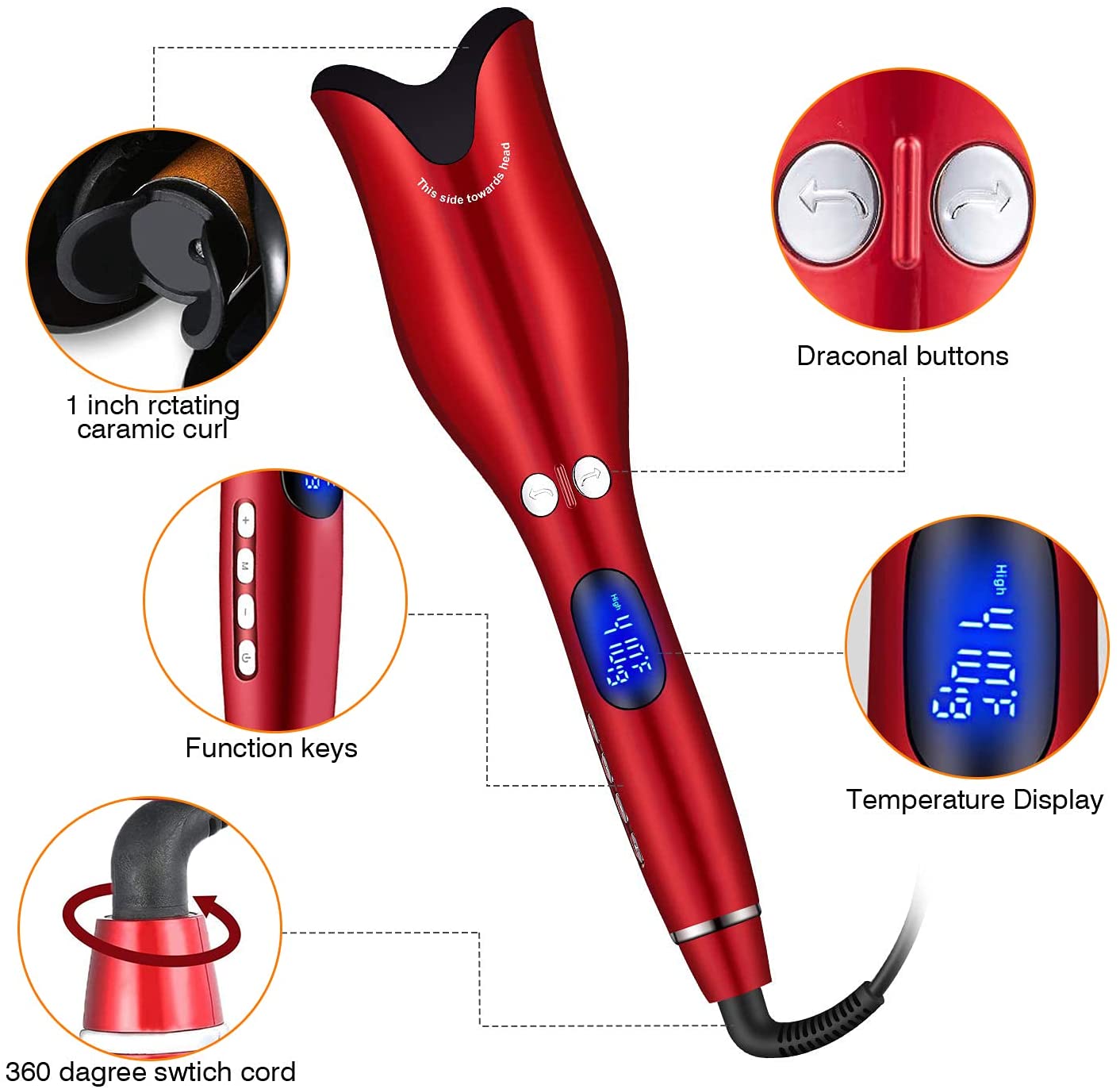 Automatic Hair Curler Rotating Ceramic Curling Iron Tongs Corrugation Curling Wand Hair Waver Styler Tools Auto Hair Crimper