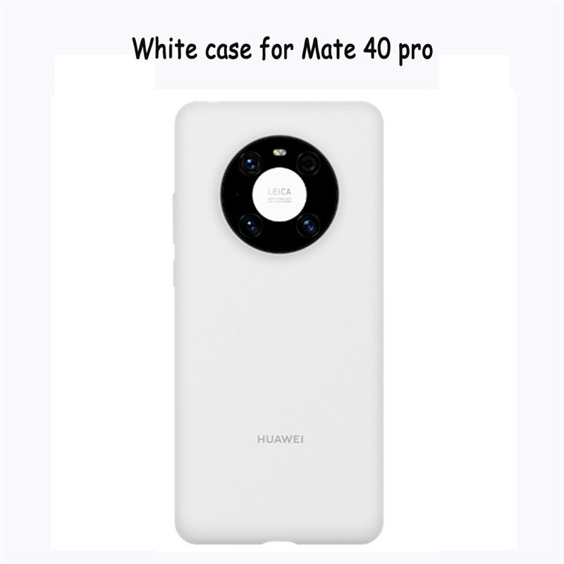 Oficial original huawei companheiro 40/companheiro 40 pro silicone caso capa traseira macia com fibra dentro capa escudo para mate40/mate40 pro: Mate40pro Case Whit