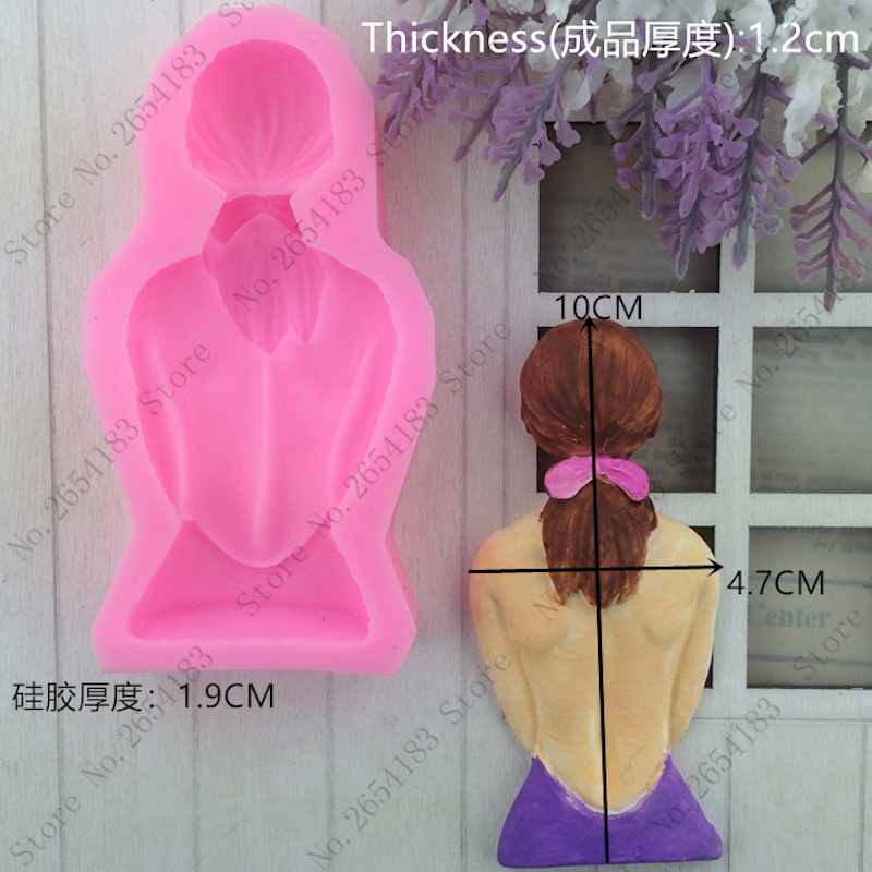 Moule à gâteau en Silicone pour jupe de princesse, fille dame, fille, outils de décoration de chocolat, cuisson de gâteaux, moules en argile de gypse: No.2