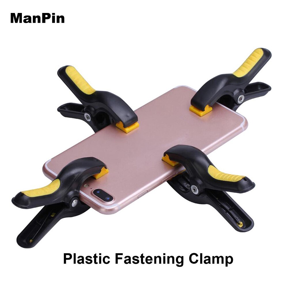 Mobile Phone Repair Plastic Screen Fastening Clamp with Rubber Pad Adjustable Fixture Clip Cell Tablet LCD Display Replace Tools