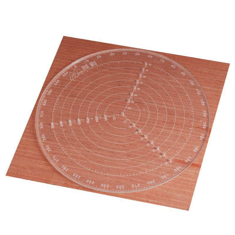 Règle de centrage rotative, tour à bois, bol de voiture, règle de mesure en bois rond, trouver des compas centraux, règle circulaire manuelle