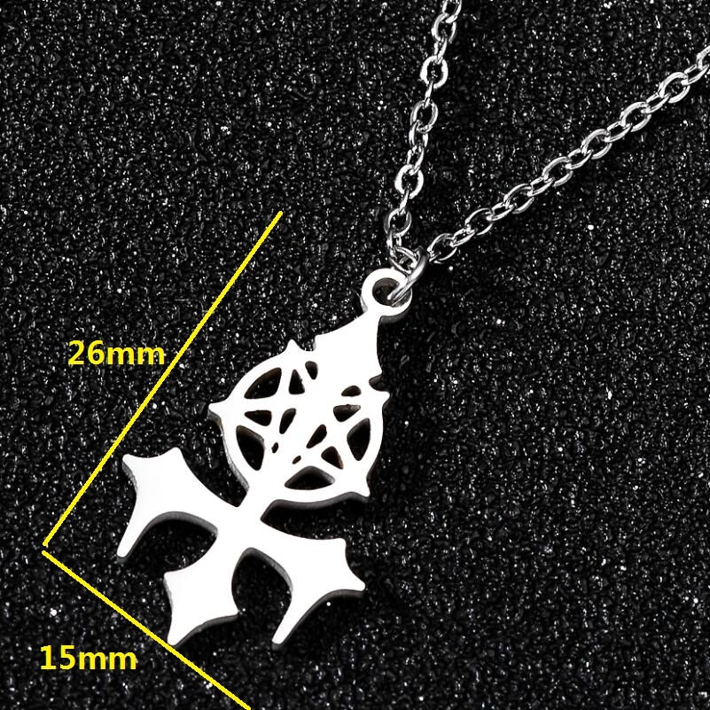 Stainless Steel Pentagram Steampunk Satan Fork Necklaces Hidden Devil Chokers Jewelry for Women Men Vintage Hero Symbol